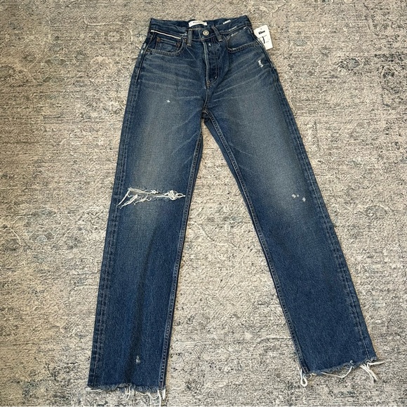 🆕Moussy Guilford Wide Straight Dark Blue Size 24 - Picture 3 of 7